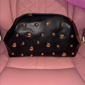 Black and Gold Studded handbag/ clutch
